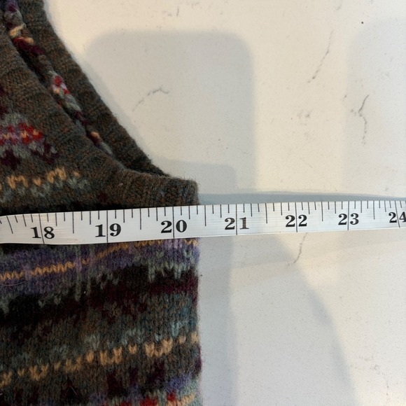 Ralph Lauren Jeans Company fair Isle Vest FullZip Women XL lambs wool MultiColor - Picture 5 of 5